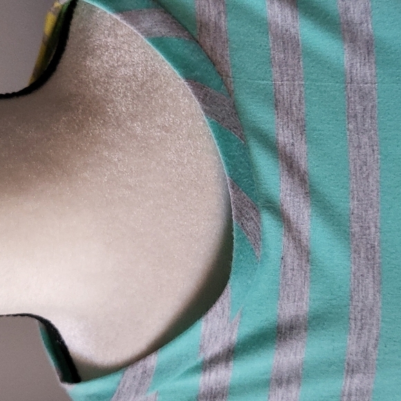 Kate Collection long sleeve striped tee with sequin elbows - Picture 7 of 11